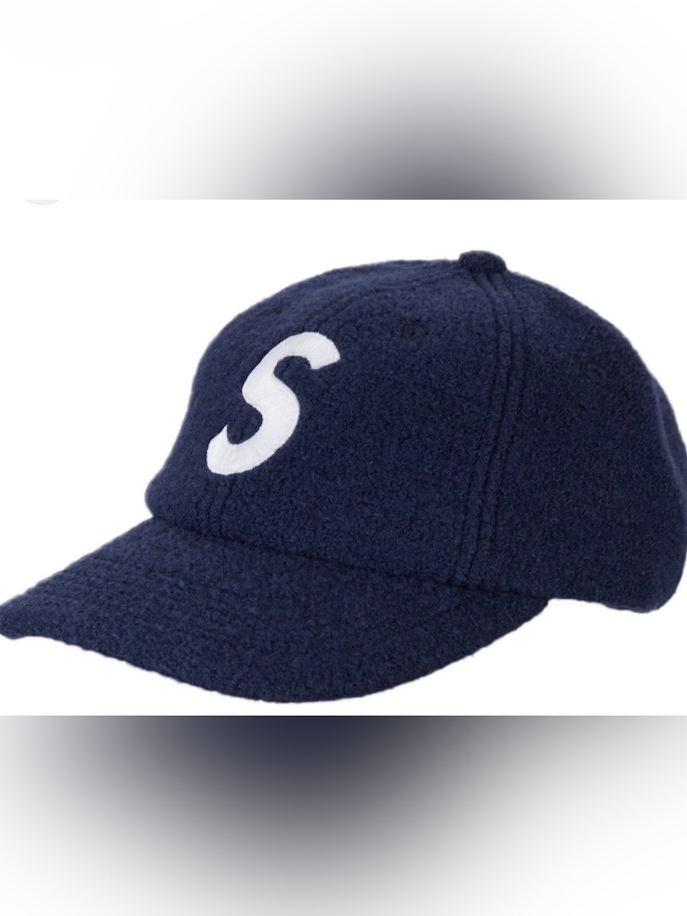 Supreme Boiled Wool S Logo 6-Panel
Navy cap